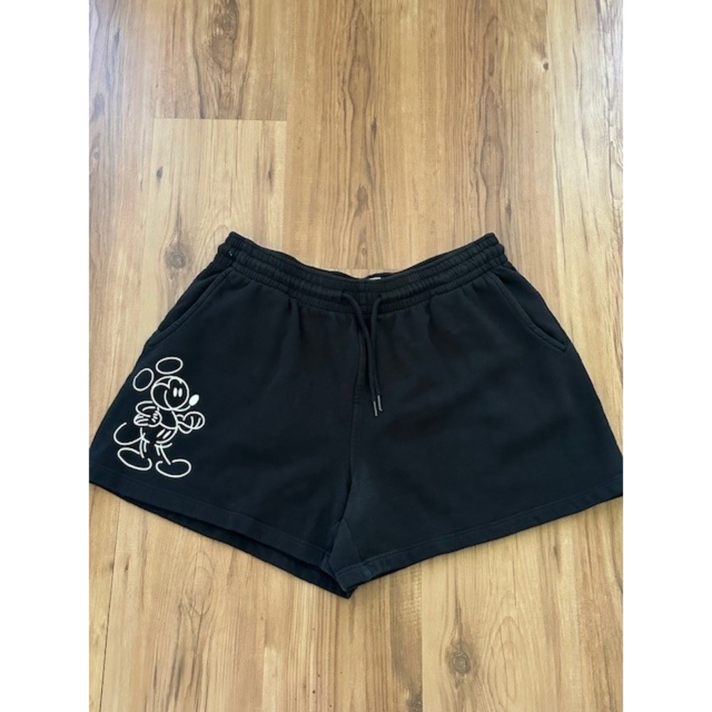 Disney Mickey Mouse Black Lounge Shorts‎ Women Size Large